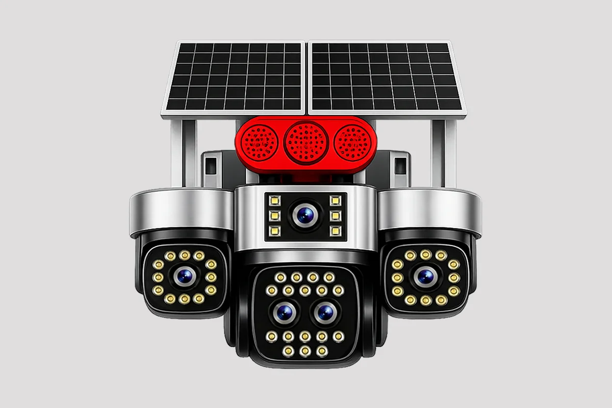 5 Lens 1 PTZ 4G Solar Camera - Snap Secure