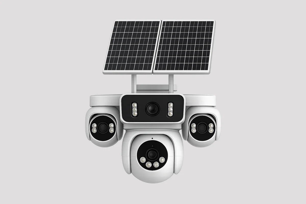 4 Lens 1 PTZ 4G Solar Camera - Snap Secure